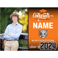 Northeastern Graduation Sign with Photo