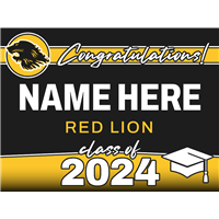 Red Lion Graduation Sign