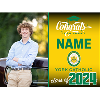 York Catholic Graduation Sign with Photo