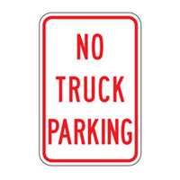 No Truck Parking Sign