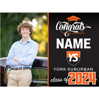 York Suburban Graduation Sign with Photo